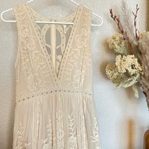 Wishlist Lace Maxi Engagement Wedding Elopement boho Dress Romper Jumpsuit